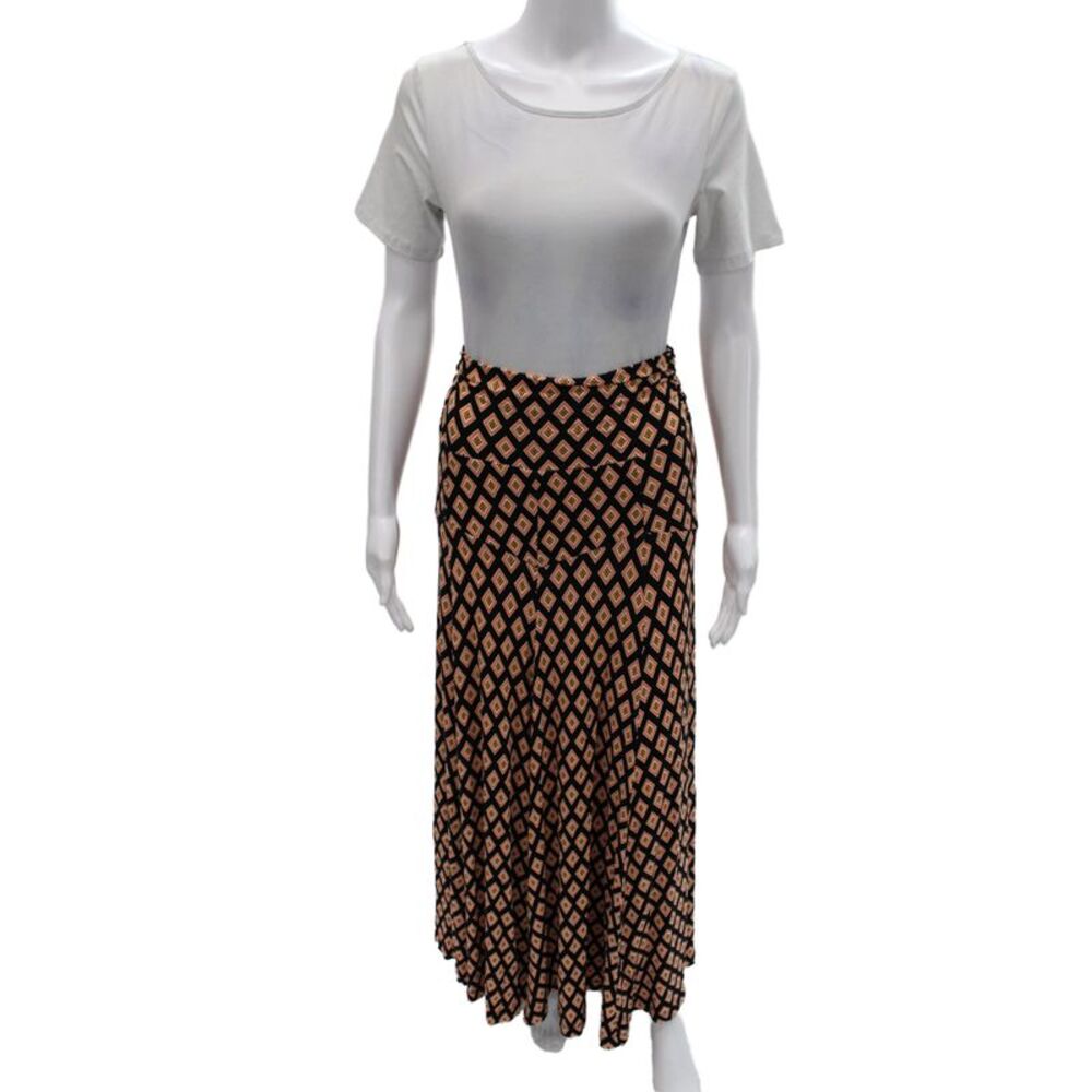Anthropologie Womens Multicolor Argyle Maxi Skirt Long Viscose Elastane Size S